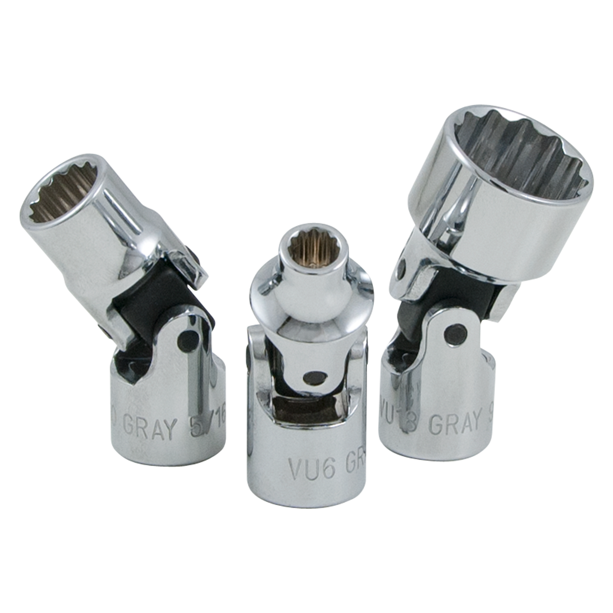 1/4" Dr. 10 Piece 12 Point Standard SAE Universal Joint Socket Set