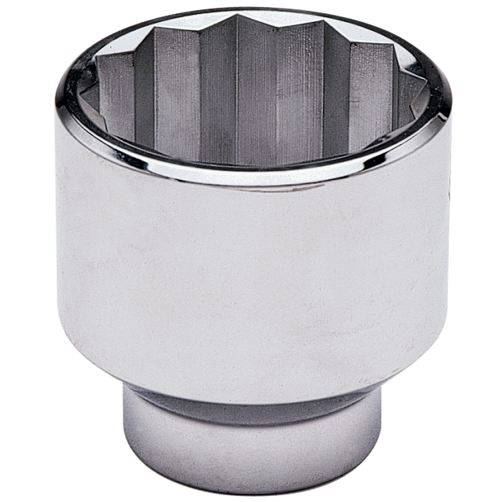 1" Drive 12 Point Standard Length Sockets - Mirror Chrome Finish