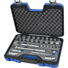 3/8" Dr. 33 Piece 12 Point SAE & Metric Socket & Attachment Set