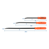 3 Piece Florescent Orange Handled Pry Bar Set with Black Oxide Blades