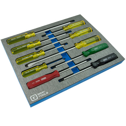 10 Piece Screwdriver Set in Foam Tray