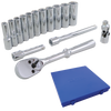 3/8" Dr. 15 Piece 6 Point Deep Metric Socket Set