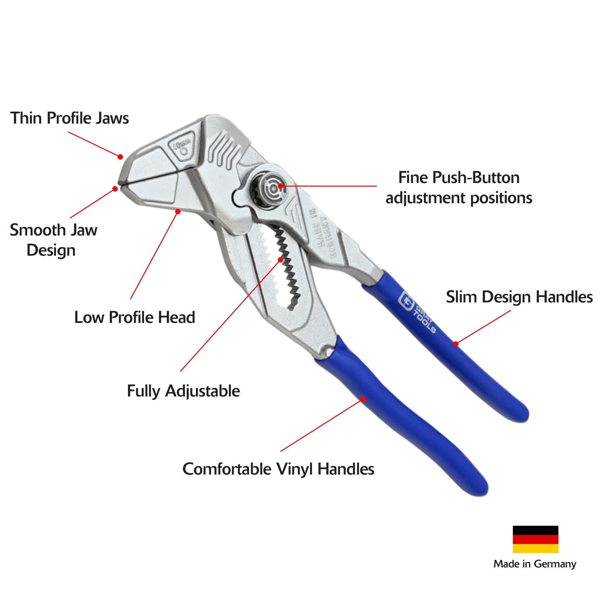 2 Piece Pliers Wrench Set