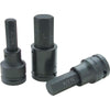 3/4" Drive Metric Standard Length Hex Head Sockets - Impact Black Industrial Finish